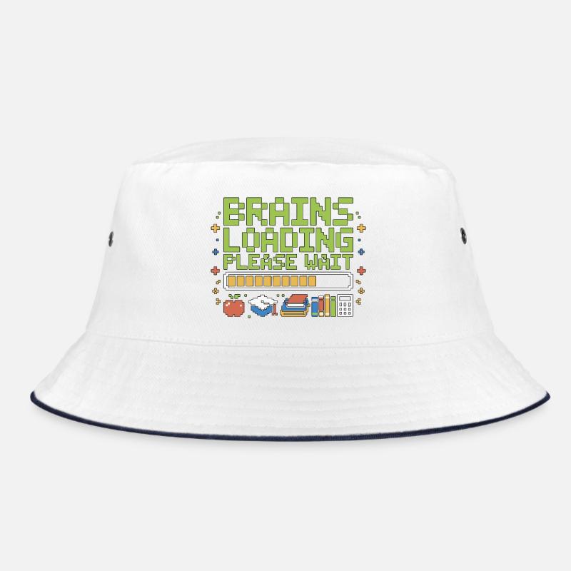 High School Teacher Brains Loading Please Teaching Bucket Hat