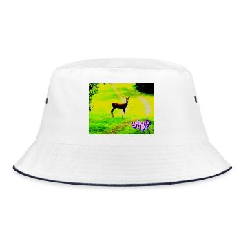 whats up - Bucket Hat - white/navy - Front