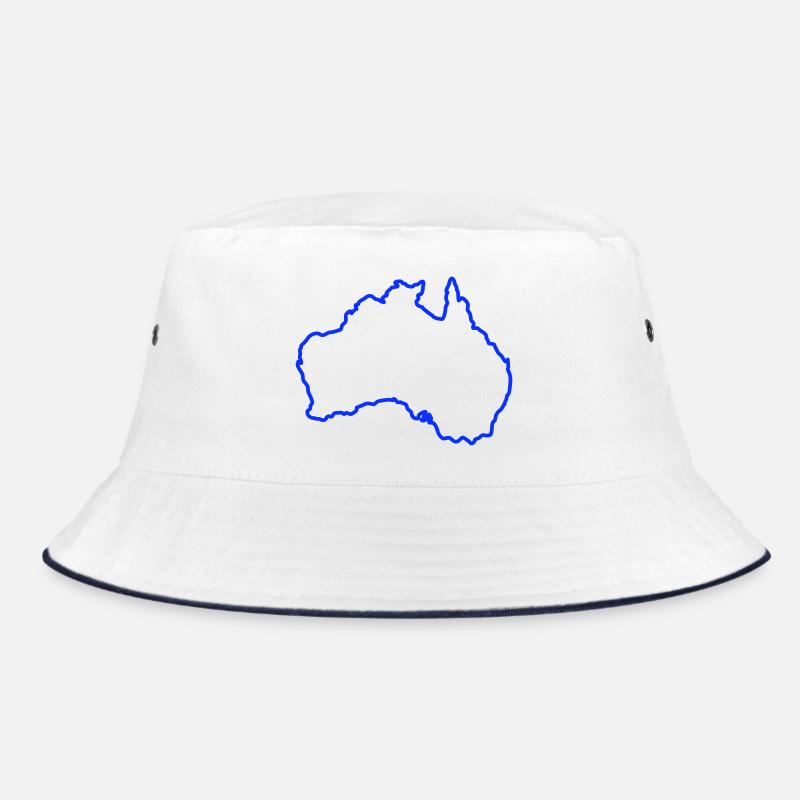 Australien Kontur Blau Bucket Hat