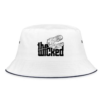 Skull Logo - light collection - Bucket Hat - white/navy - Front