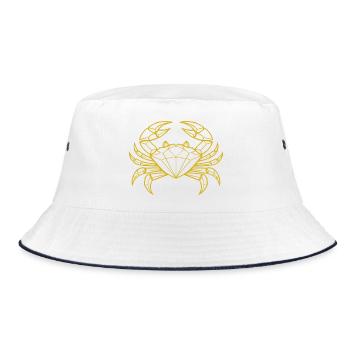 Cancer – Protection & Strength - Bucket Hat - white/navy - Front