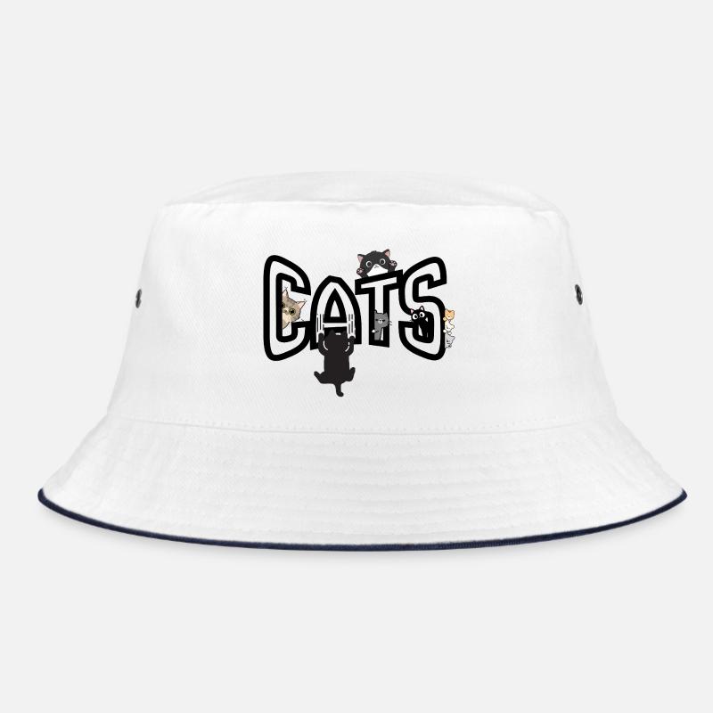 Cats peeking out from the edge Bucket Hat