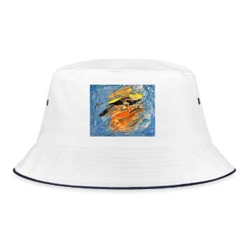 Tourbillon bleu orange - Bob - blanc/marine - Devant