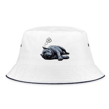 Cane Corso Cane Corsos Corso halter Corso Owner - Bucket Hat - white/navy - Front