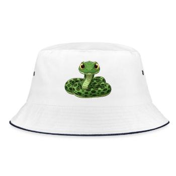Serpent de dessin animé mignon - Bob - blanc/marine - Devant