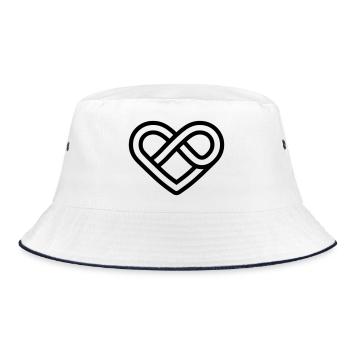 Infinite Heart - Bucket Hat - white/navy - Front