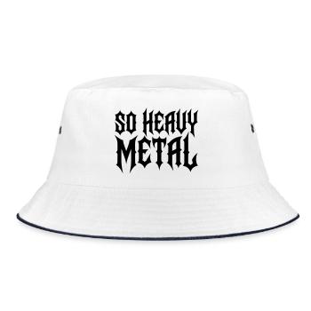 heavy metal - Bucket Hat - white/navy - Front
