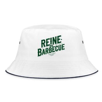 Queen of Green Barbecue - Bucket Hat - white/navy - Front