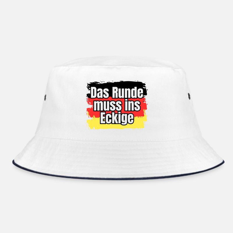 Das Runde muss ins Eckige - Spruch Bucket Hat