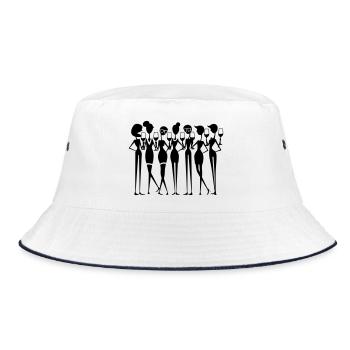 Women Party Group - Bucket Hat - white/navy - Front
