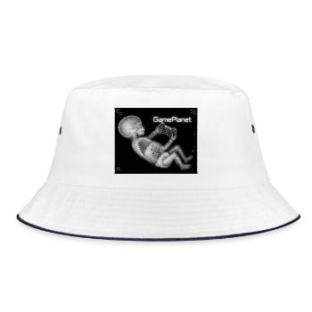 X-ray baby with game controller - Bucket Hat - white/navy - Front