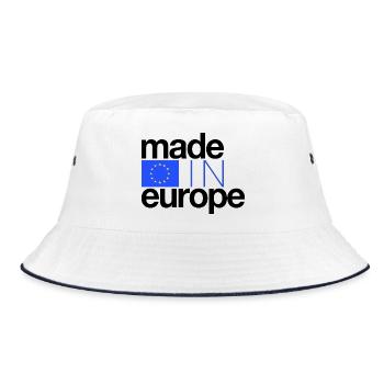 Hergestellt in Europa - Bucket Hat - Weiß/Navy - Vorne