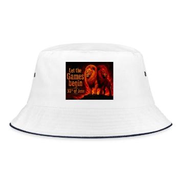 Let the Games Begin: Lions - Bucket Hat - white/navy - Front