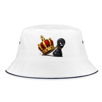 Crown Collision King vs Peasant Spy - Bucket Hat - white/navy - Front