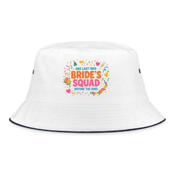 One Last Ride Bride's Squad Bachelor Party - Bucket Hat - white/navy - Front