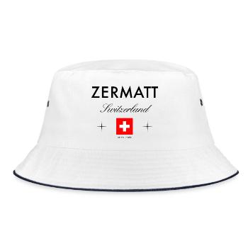 Coordonnées de Zermatt, Suisse Souvenir de voyage - Bob - blanc/marine - Devant