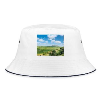 Paysage steppe avec un lac - Bob - blanc/marine - Devant
