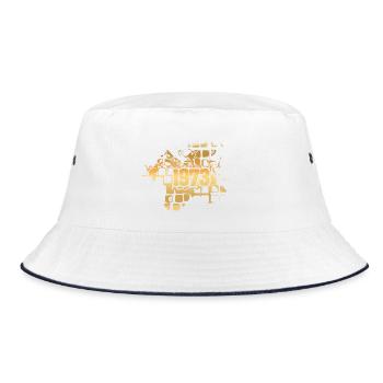 Opa 1973 - Bucket Hat - Weiß/Navy - Vorne