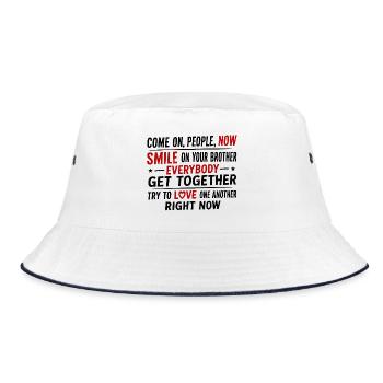 grunge lyrics - Bucket Hat - white/navy - Front