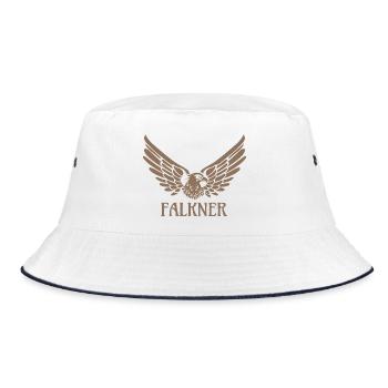 Falconer Eagle Falcon Falconry Gift - Bucket Hat - white/navy - Front