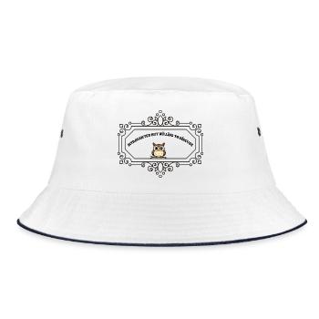 Introverted But Willing To Discuss | Funny Introve - Bucket Hat - white/navy - Front