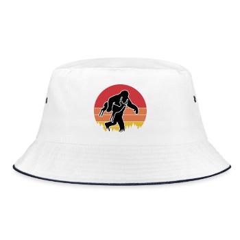 Bigfoot Antelope Vintage Humor - Bucket Hat - white/navy - Front