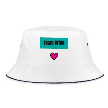 Bachelorette party. BRIDE. TEAM. TEAM MARIEE. BRIDE-TO-BE - Bucket Hat - white/navy - Front
