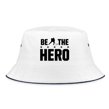Be the Hero Frost Hockey Player Stick - Bucket Hat - Weiß/Navy - Vorne