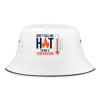 Nenn mich nicht heiß, ich habe keine Fieber - Bucket Hat - Weiß/Navy - Vorne