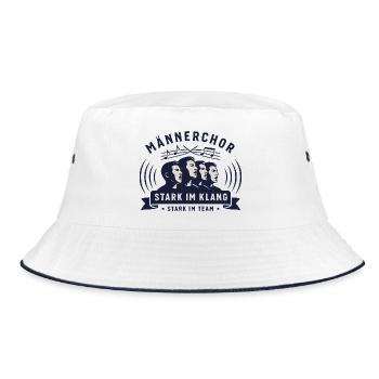 Chor - Männerchor - Stark im Klang, Stark im Team - Bucket Hat - Weiß/Navy - Vorne