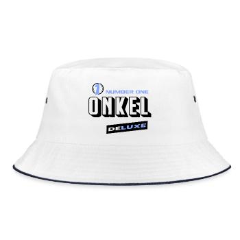 Onkel Number One Deluxe Bester Familie  - Bucket Hat - Weiß/Navy - Vorne