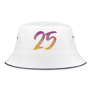 25 - Bucket Hat - Weiß/Navy - Vorne