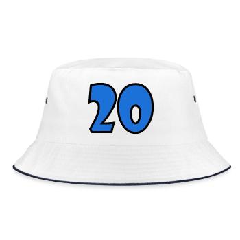 20 - Bucket Hat - Weiß/Navy - Vorne