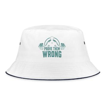 Prove Them Wrong - Bucket Hat - Weiß/Navy - Vorne