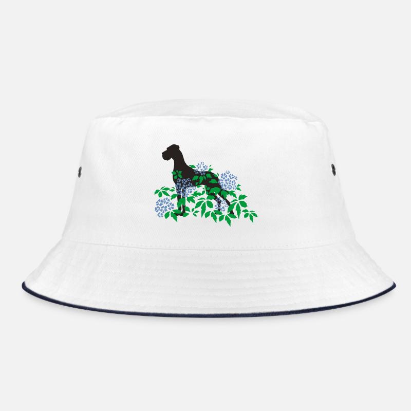 Great Dane and hydrangeas Bucket Hat