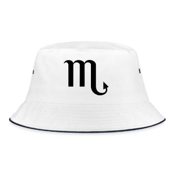 Zodiac Scorpio Design – The Sign of Scorpio - Bucket Hat - white/navy - Front