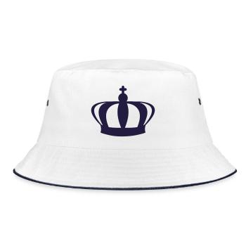 The Crown's One-Color Design - Bucket Hat - white/navy - Front