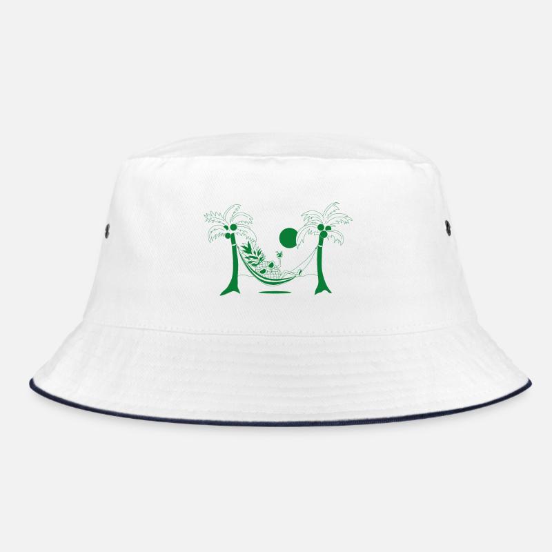 À la plage - Vert - Bob - blanc/marine