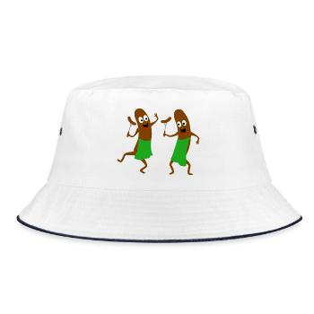 barbecue - Bucket Hat - white/navy - Front