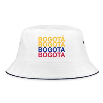 BOGOTA Colombia Kolumbien - Bucket Hat - white/navy - Front
