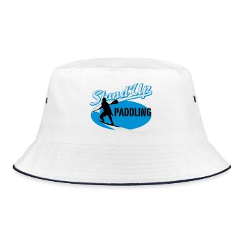 Stand Up Paddling - Bucket Hat - Weiß/Navy - Vorne