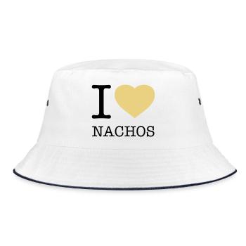 I LOVE NACHOS - Bucket Hat - white/navy - Front