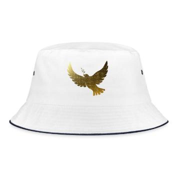 Golden peace doves - Bucket Hat - white/navy - Front