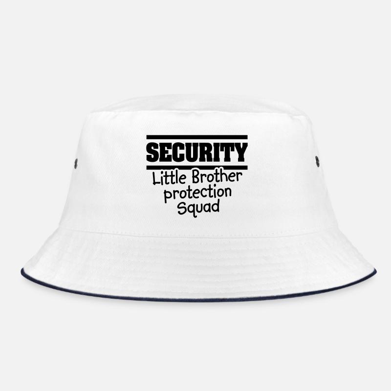 Security Little brother protection squat - Big bro - Bucket Hat - white/navy