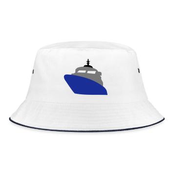 ship - Bucket Hat - white/navy - Front