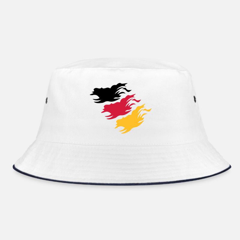 Design Germany - Bucket Hat - Weiß/Navy