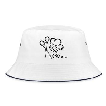 Chapeau de chef, cuillère - Bob - blanc/marine - Devant