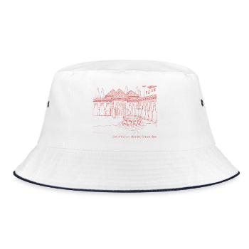 Alhambra, Court of the Lions 2 - Bucket Hat - white/navy - Front