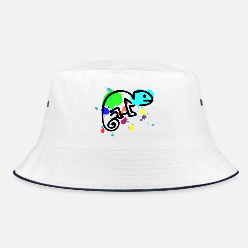 Caméléon coloré - Bob - blanc/marine