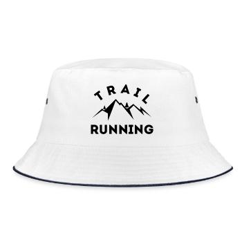 Trail Running - Bucket Hat - Weiß/Navy - Vorne